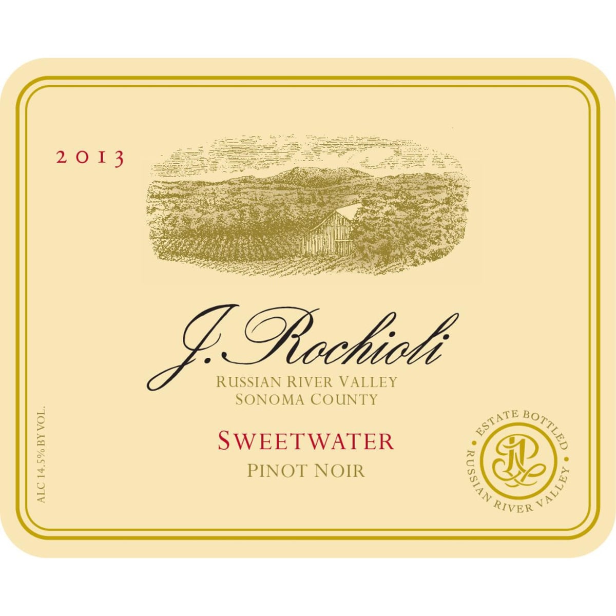 Rochioli Sweetwater Pinot Noir 2013 Front Label