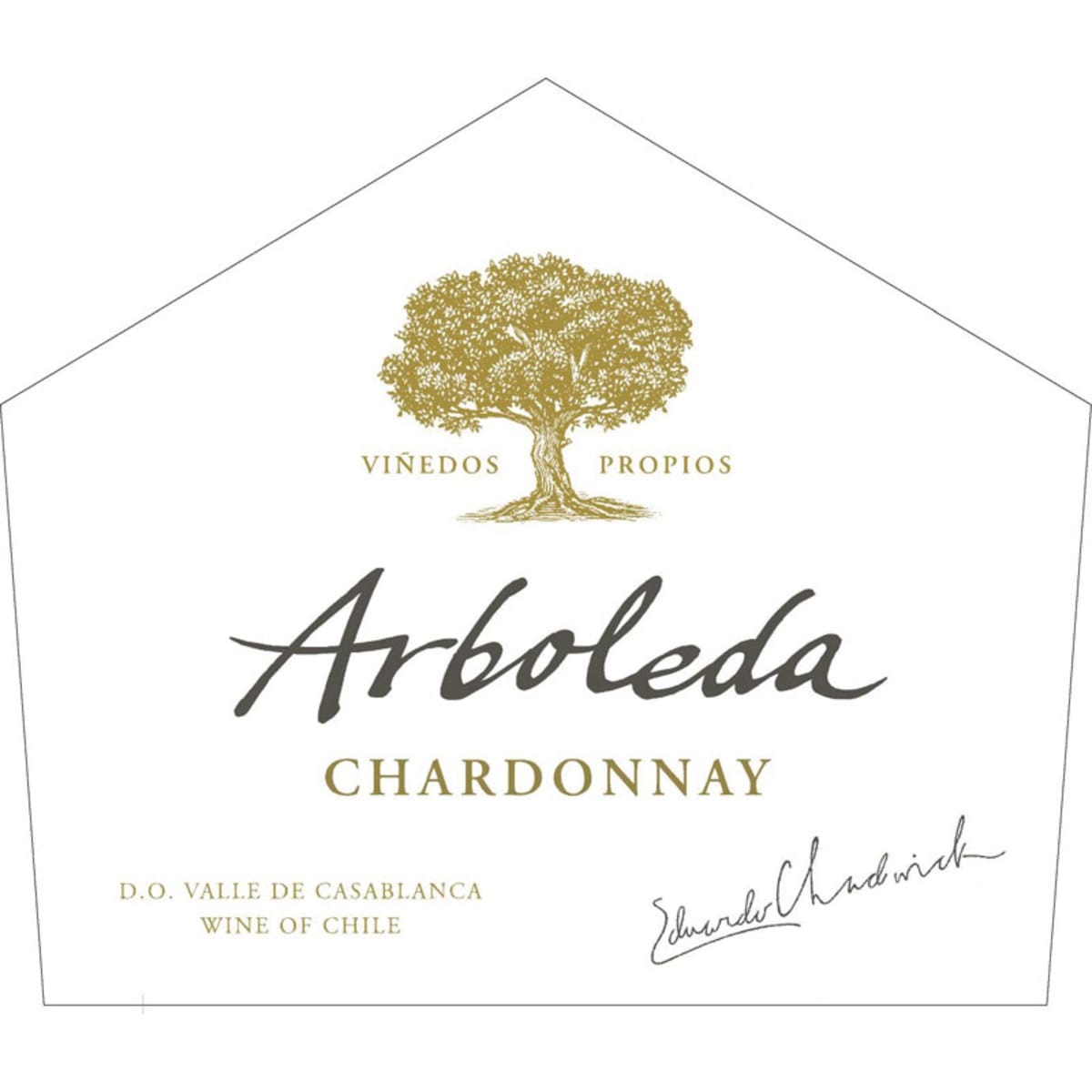 Arboleda Chardonnay 2014 Front Label