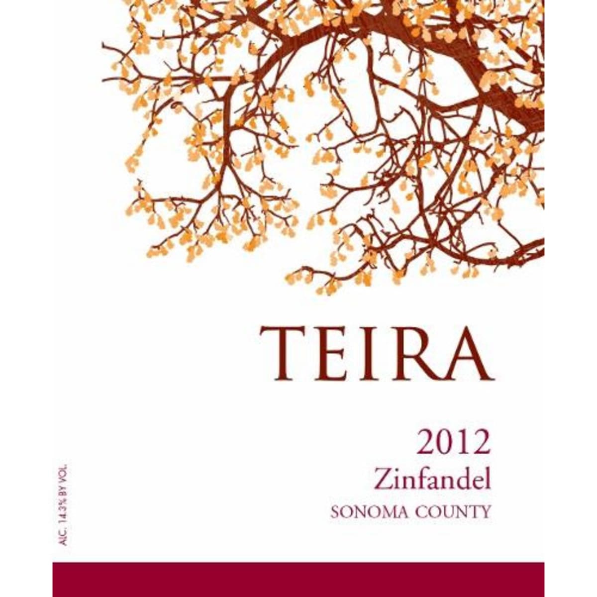 Teira Zinfandel 2012 Front Label