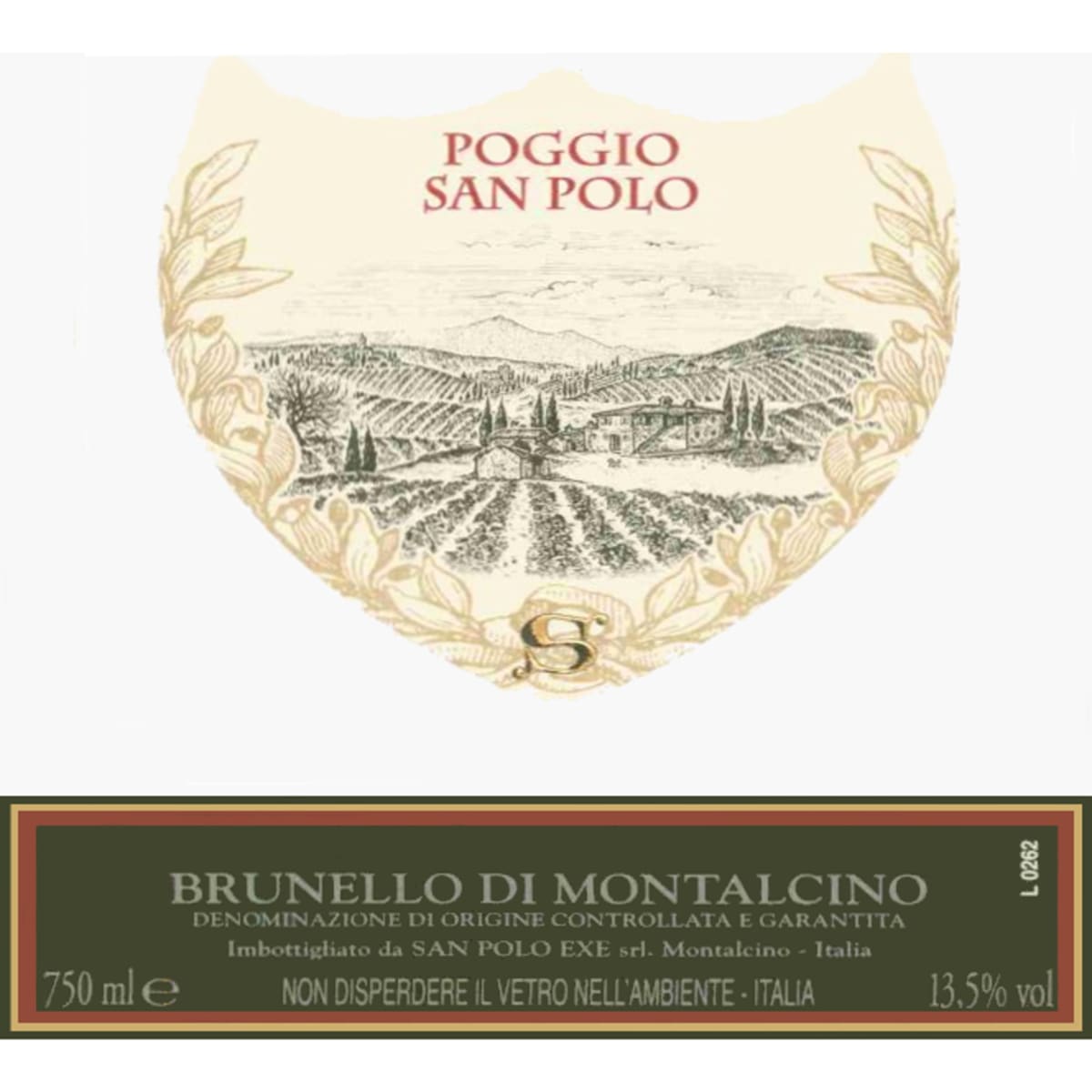 Poggio San Polo Brunello di Montalcino 1997 Front Label