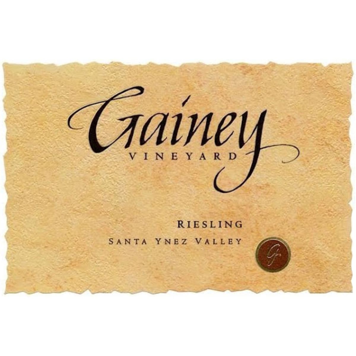 Gainey Riesling 2013 Front Label