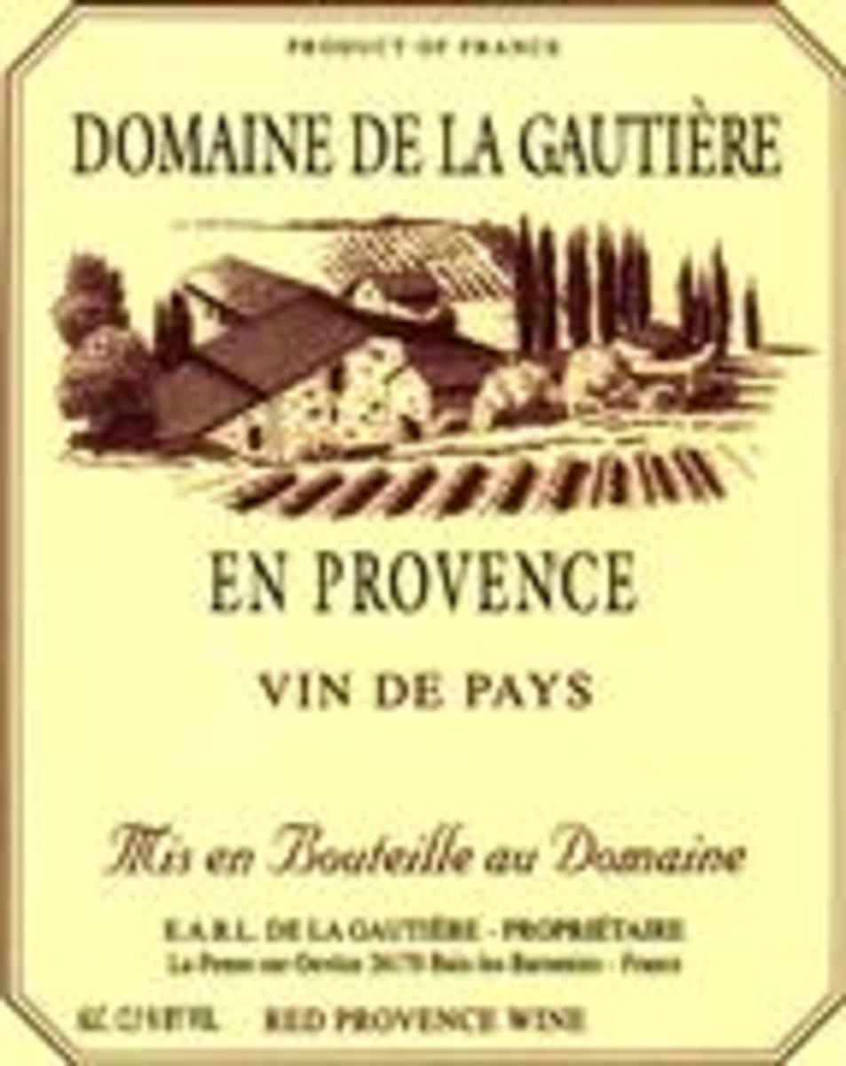 Dom. de la Gautiere Vin de Pays Rouge 1996 Front Label