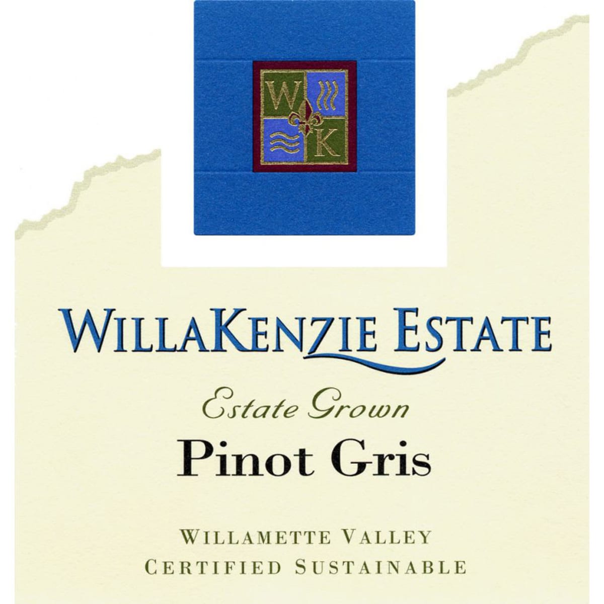 WillaKenzie Estate Pinot Gris 2015 Front Label