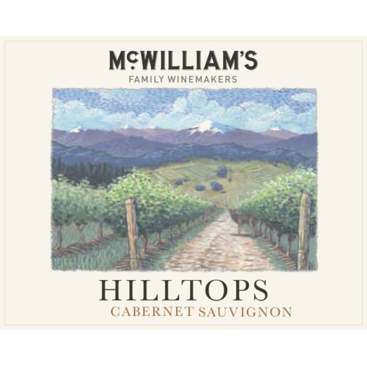 McWilliam's Hilltops Cabernet Sauvignon 2014 Front Label