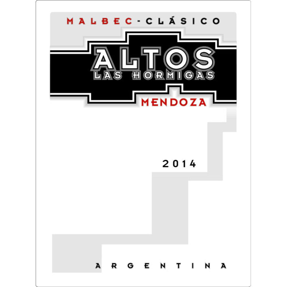 Altos las Hormigas Clasico Malbec 2014 Front Label