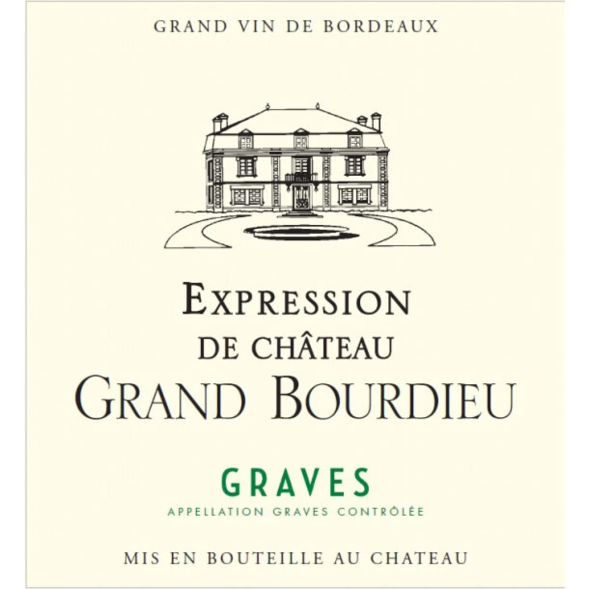 Chateau Grand Bourdieu Expression Blanc 2013 Front Label