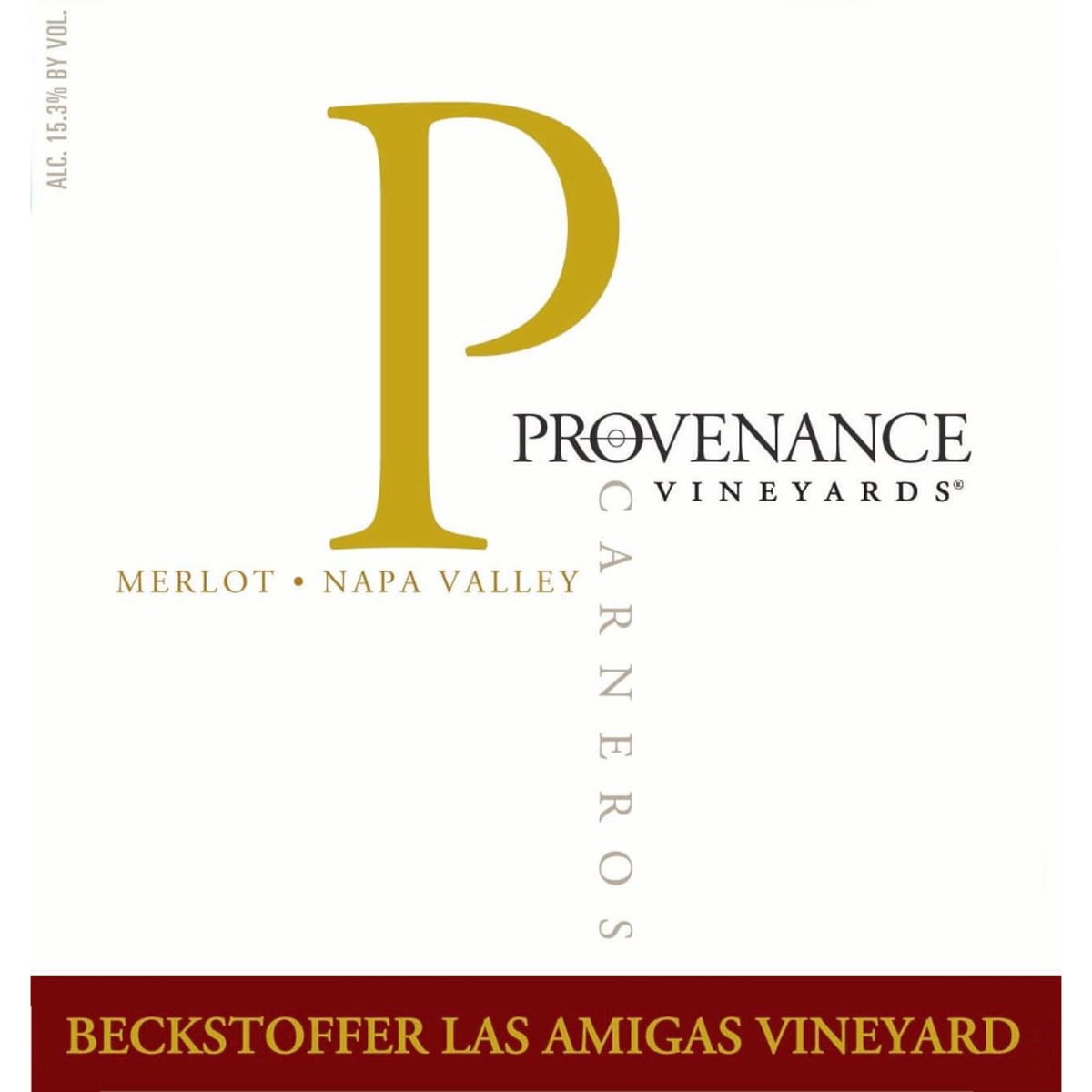 Provenance Vineyards Beckstoffer Las Amigas Vineyard Merlot 2007 Front Label