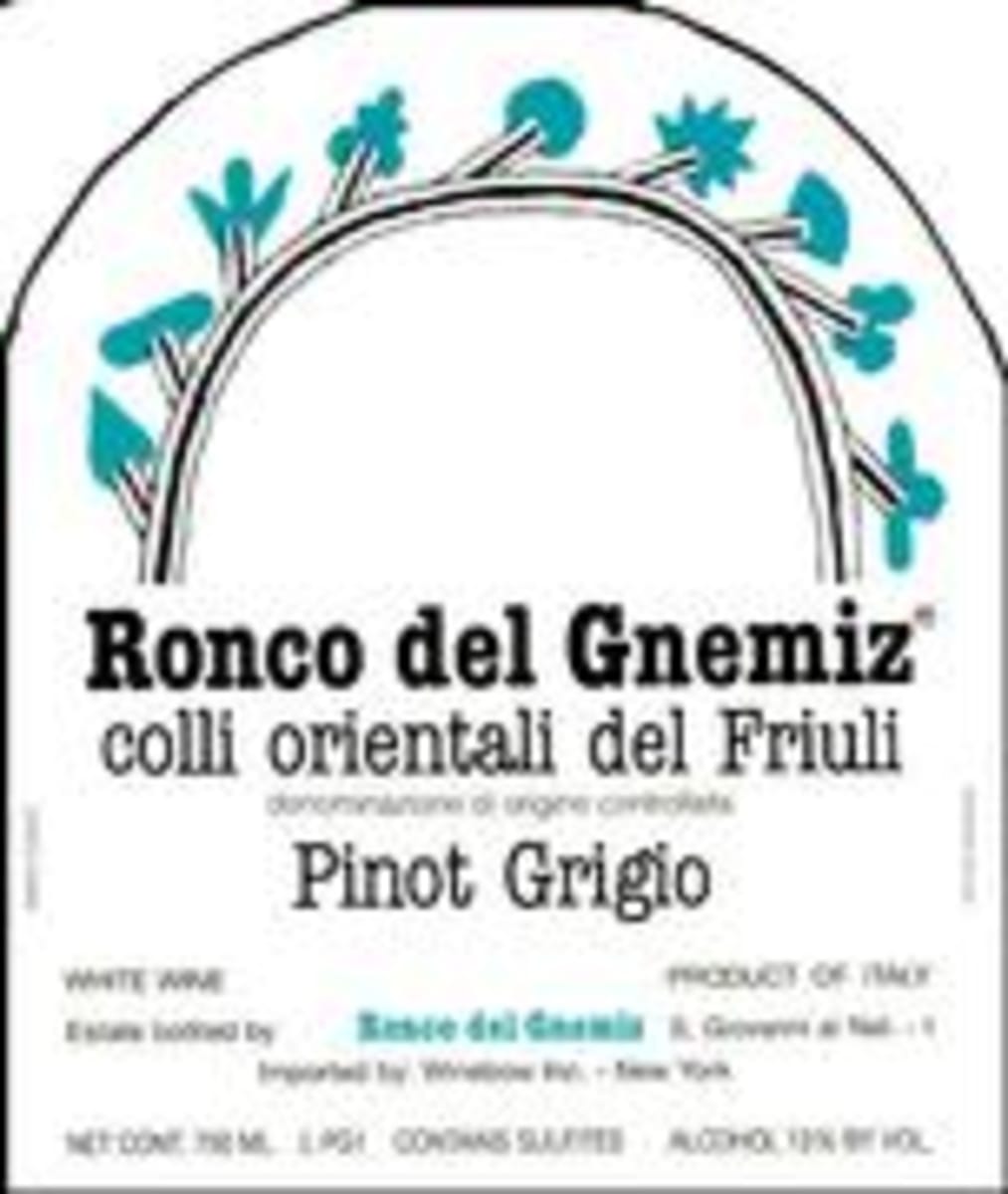 Ronco del Gnemiz Pinot Grigio 1997 Front Label