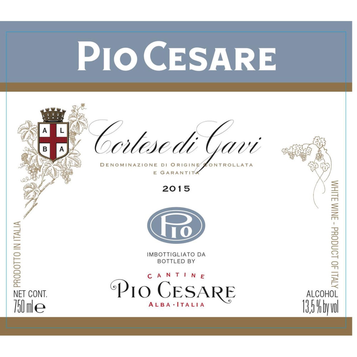 Pio Cesare Cortese di Gavi 2015 Front Label
