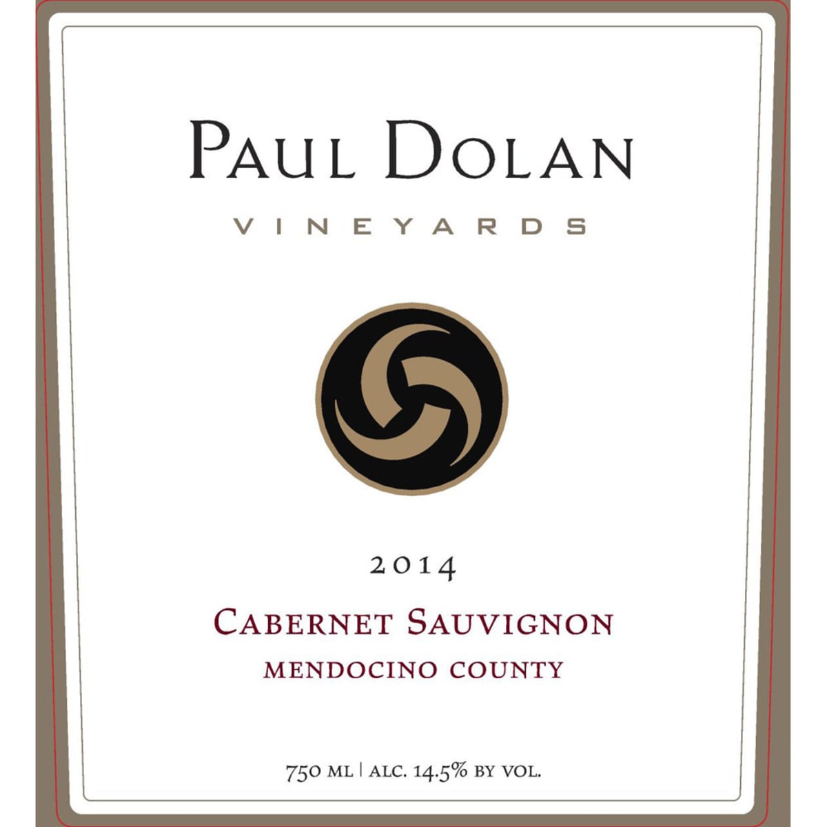 Paul Dolan Vineyards Cabernet Sauvignon 2014 Front Label