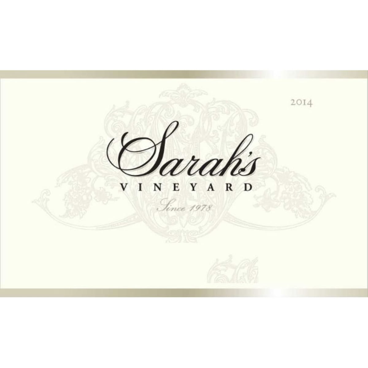 Sarah's Vineyard Santa Lucia Highlands Pinot Noir 2014 Front Label