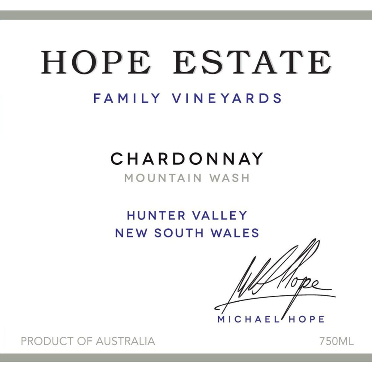 Hope Mountain Wash Chardonnay 2013 Front Label