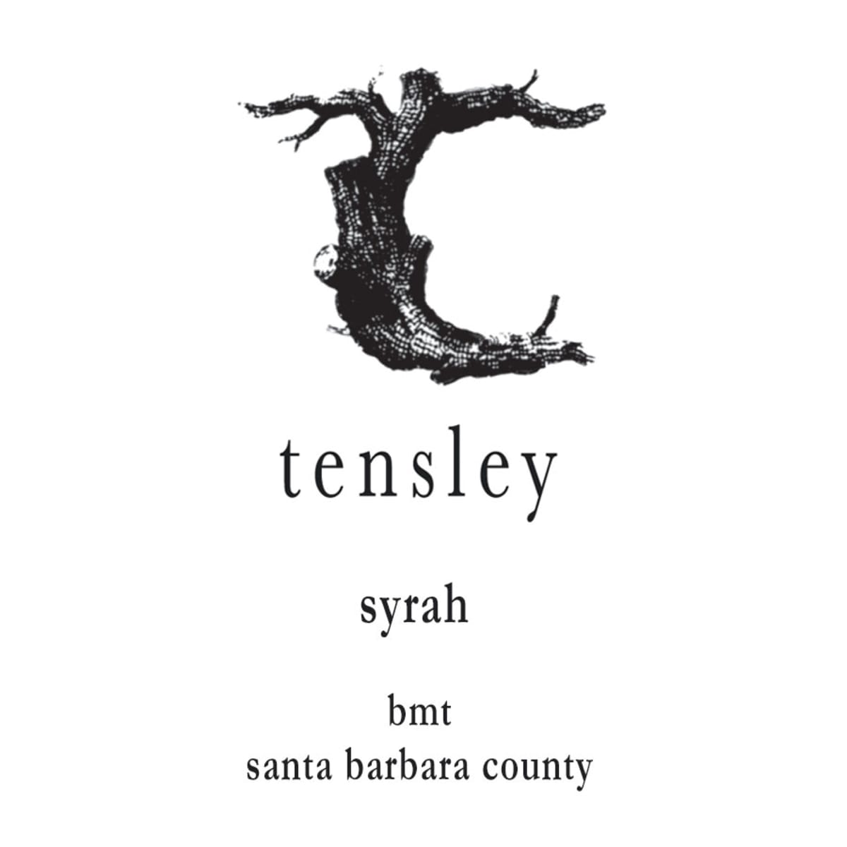 Tensley Syrah BMT (1.5 Liter Magnum) 2012 Front Label