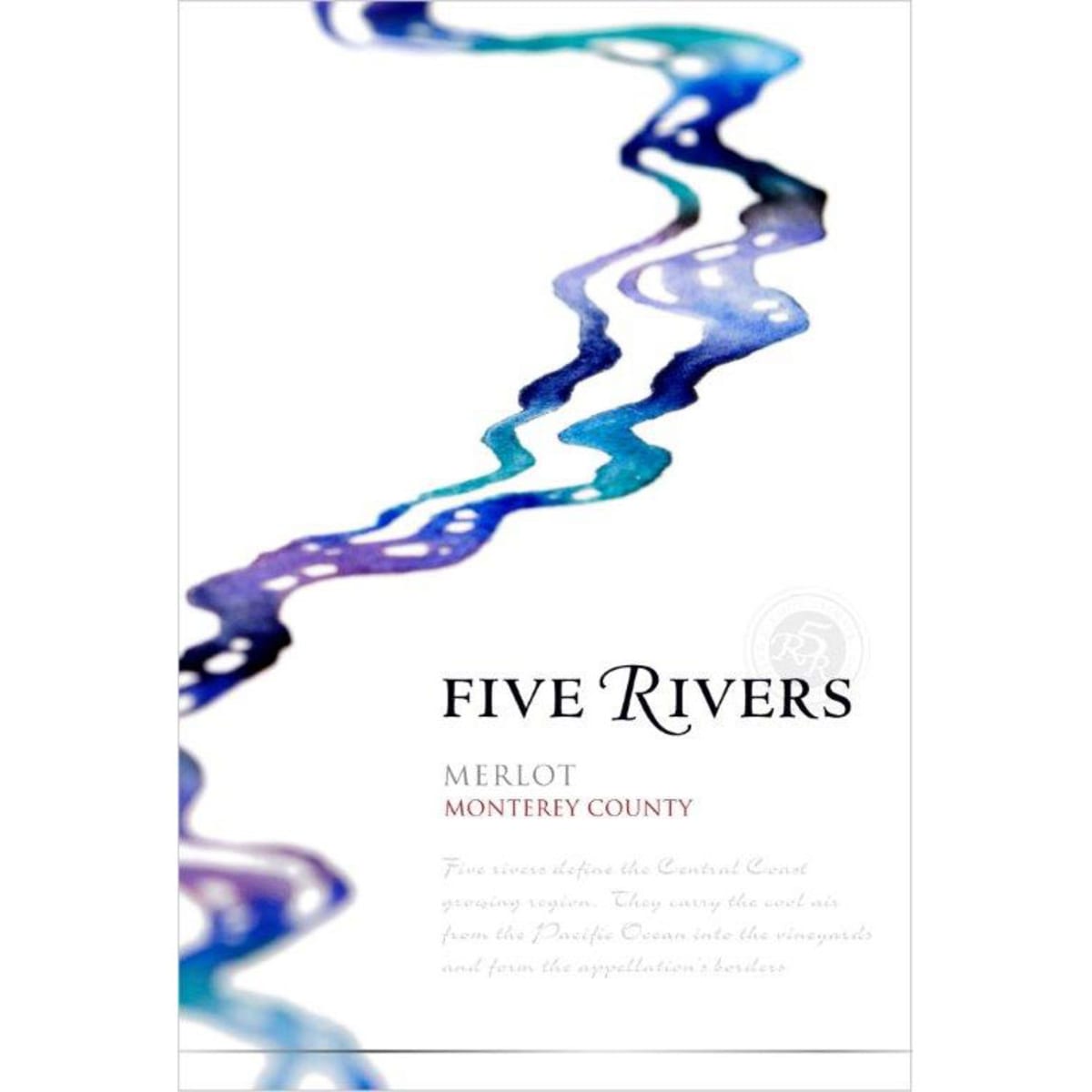 Five Rivers Merlot 2014 Front Label