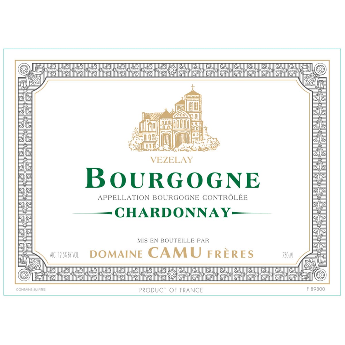 Domaine Camu Bourgogne 2015 Front Label