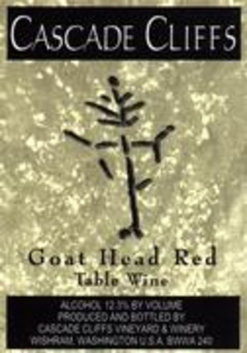 Cascade Cliffs Goat Head Red Front Label