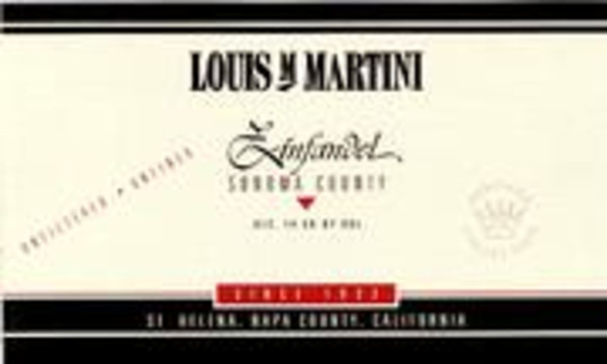 Louis Martini Zinfandel 1995 Front Label