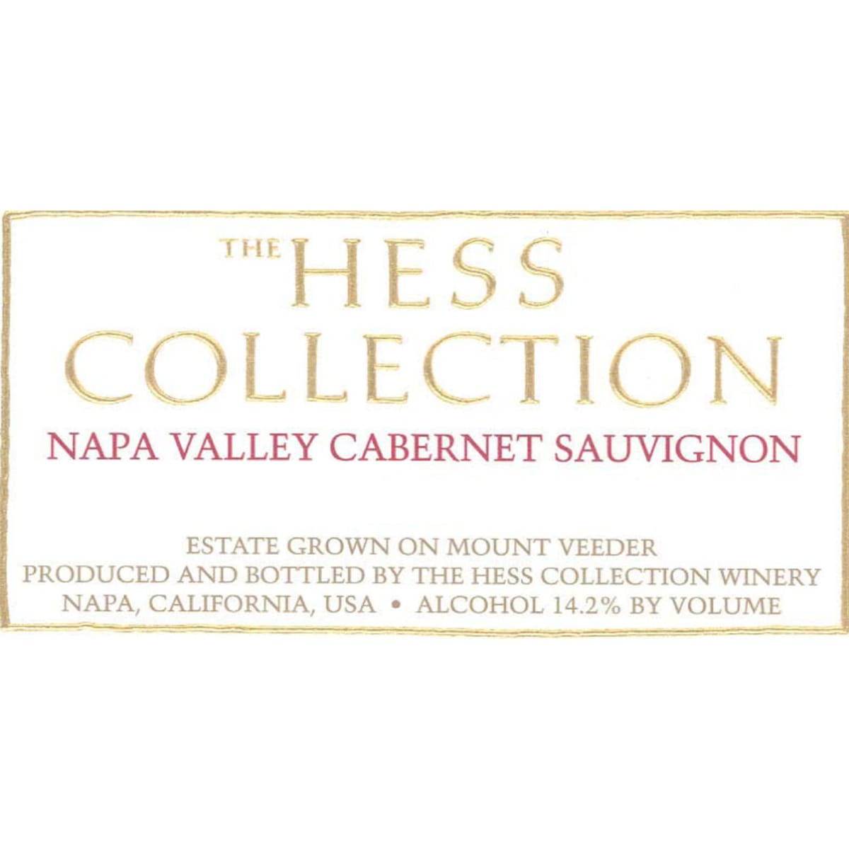 Hess Collection Cabernet Sauvignon 1997 Front Label
