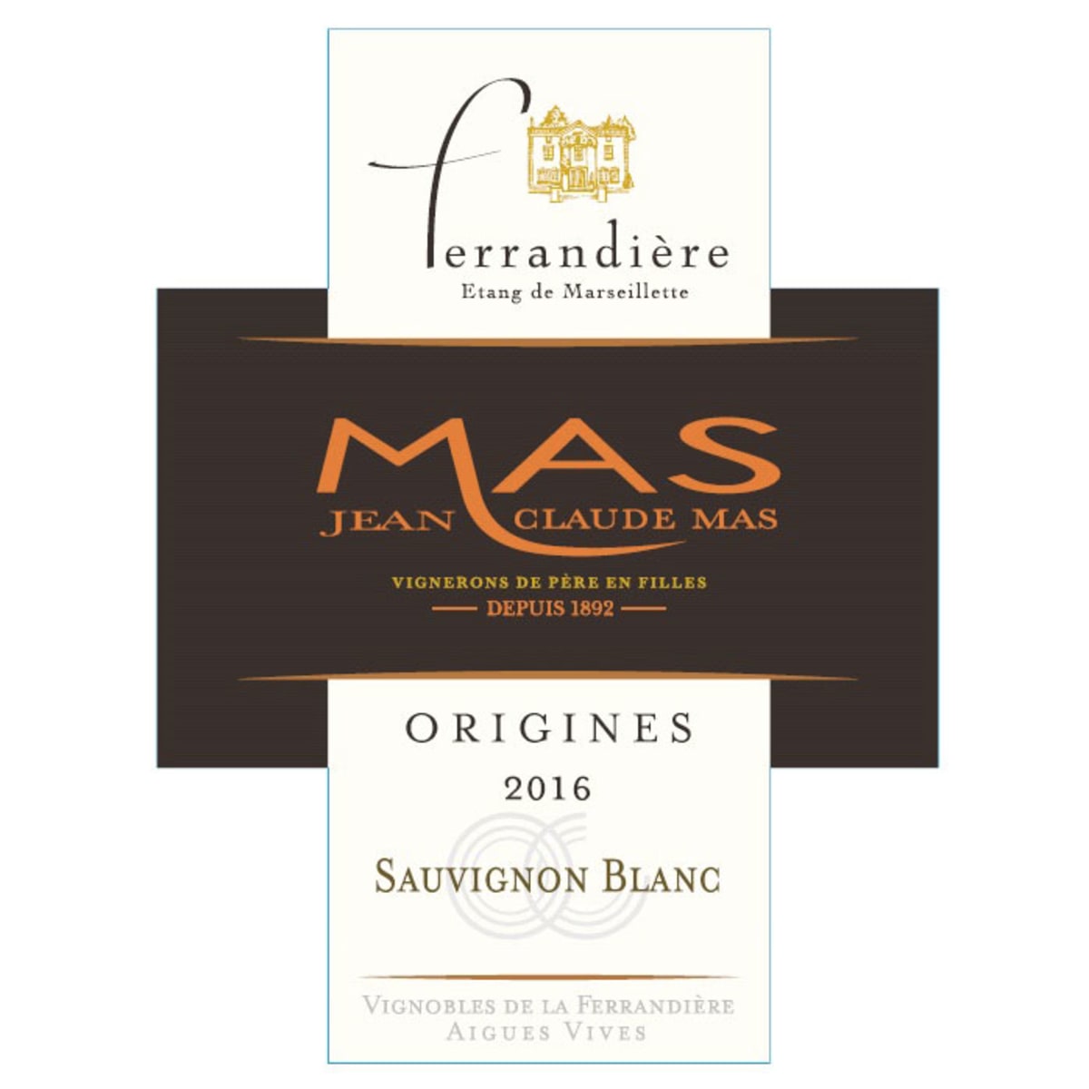 Jean Claude Mas Origines Paul Mas Sauvignon Blanc 2016 Front Label