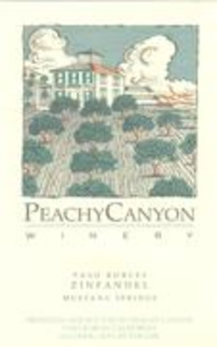 Peachy Canyon Mustang Springs Ranch Zinfandel 1998 Front Label