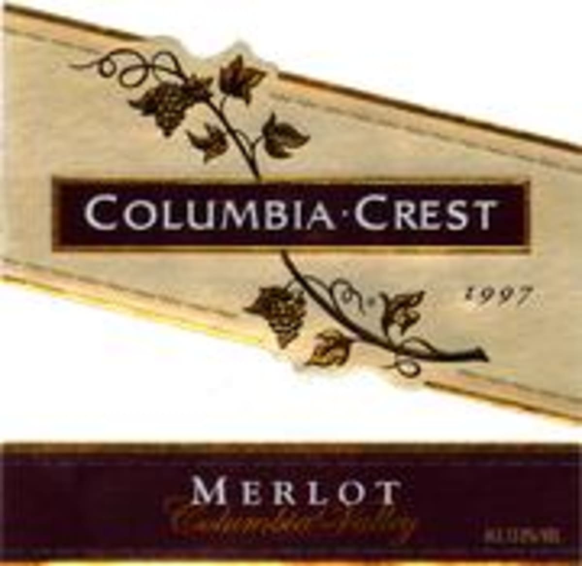 Columbia Crest Merlot 1997 Front Label
