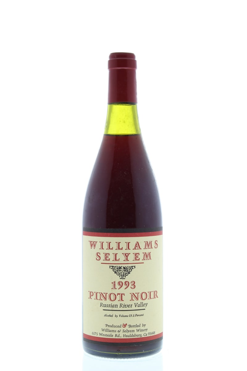 Williams Selyem Russian River Valley Pinot Noir 1993 Front Bottle Shot