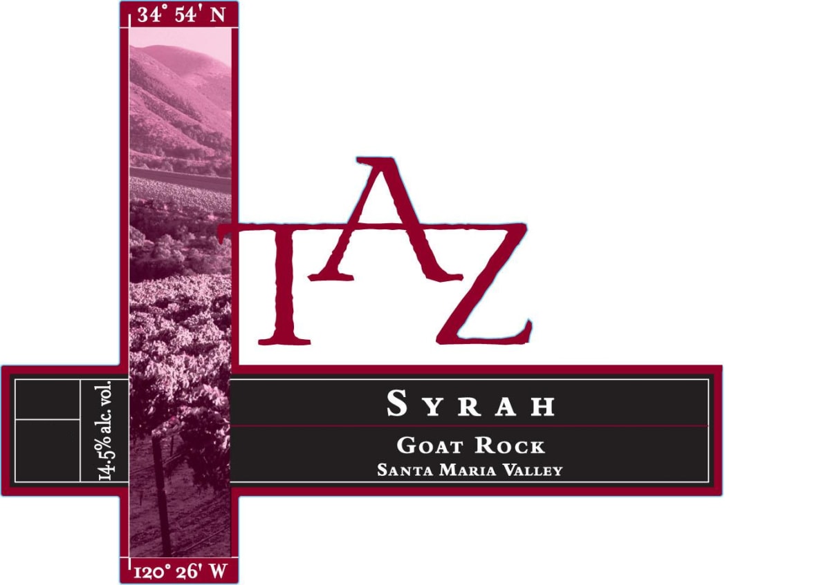 TAZ Goat Rock Syrah 2011 Front Label