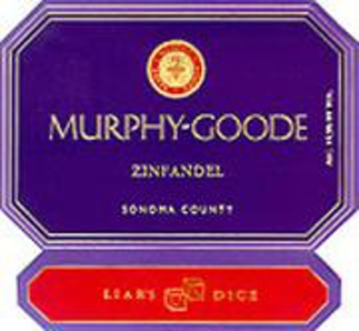 Murphy-Goode Liar's Dice Zinfandel 1999 Front Label