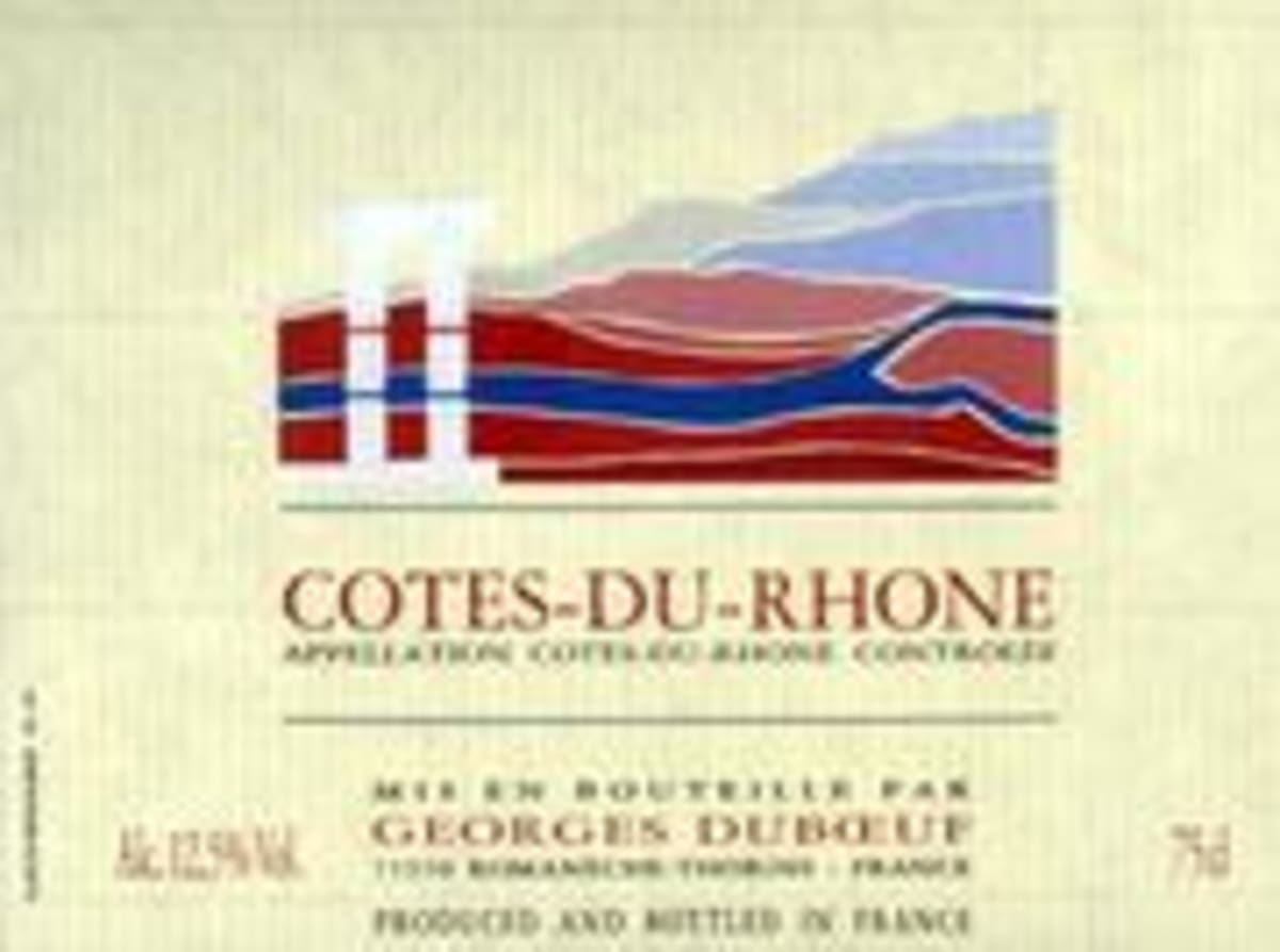 Duboeuf Cotes-du-Rhone Rouge 2000 Front Label