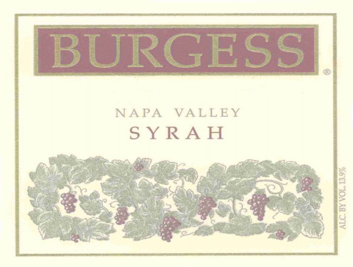 Burgess Syrah 2010 Front Label