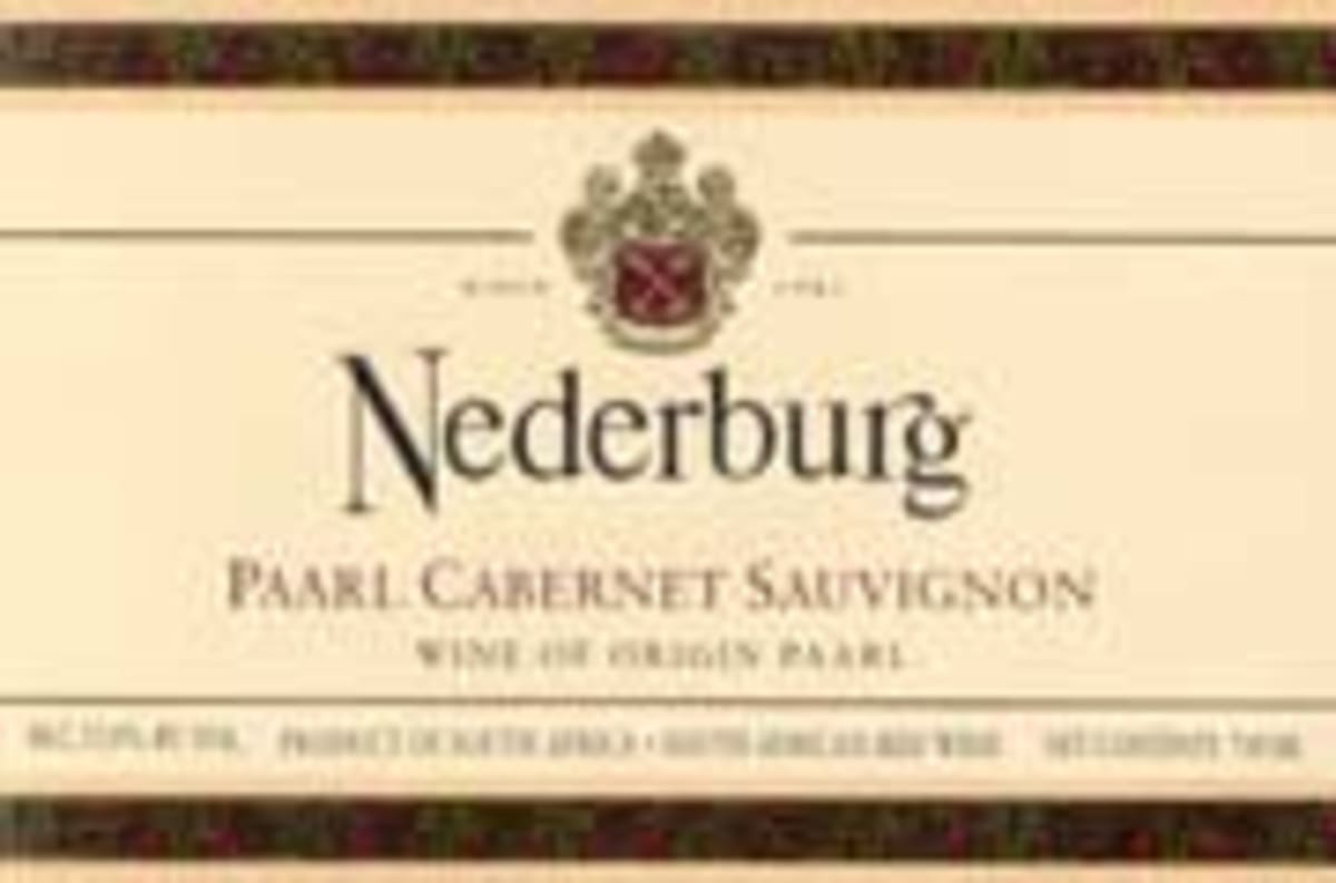 Nederburg Paarl Cabernet Sauvignon 1999 Front Label