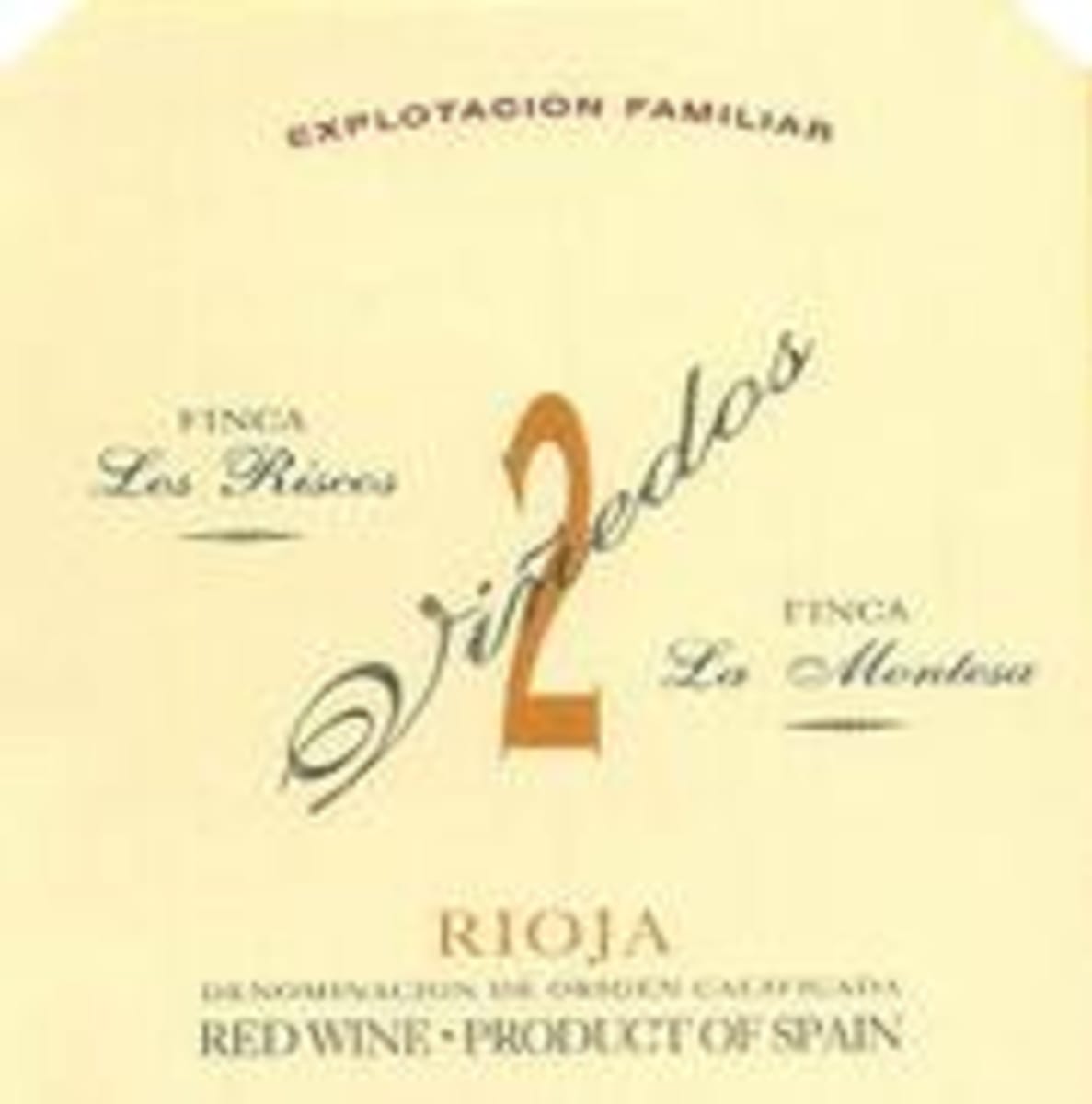 Herencia Remondo 2 Vinedos 1996 Front Label