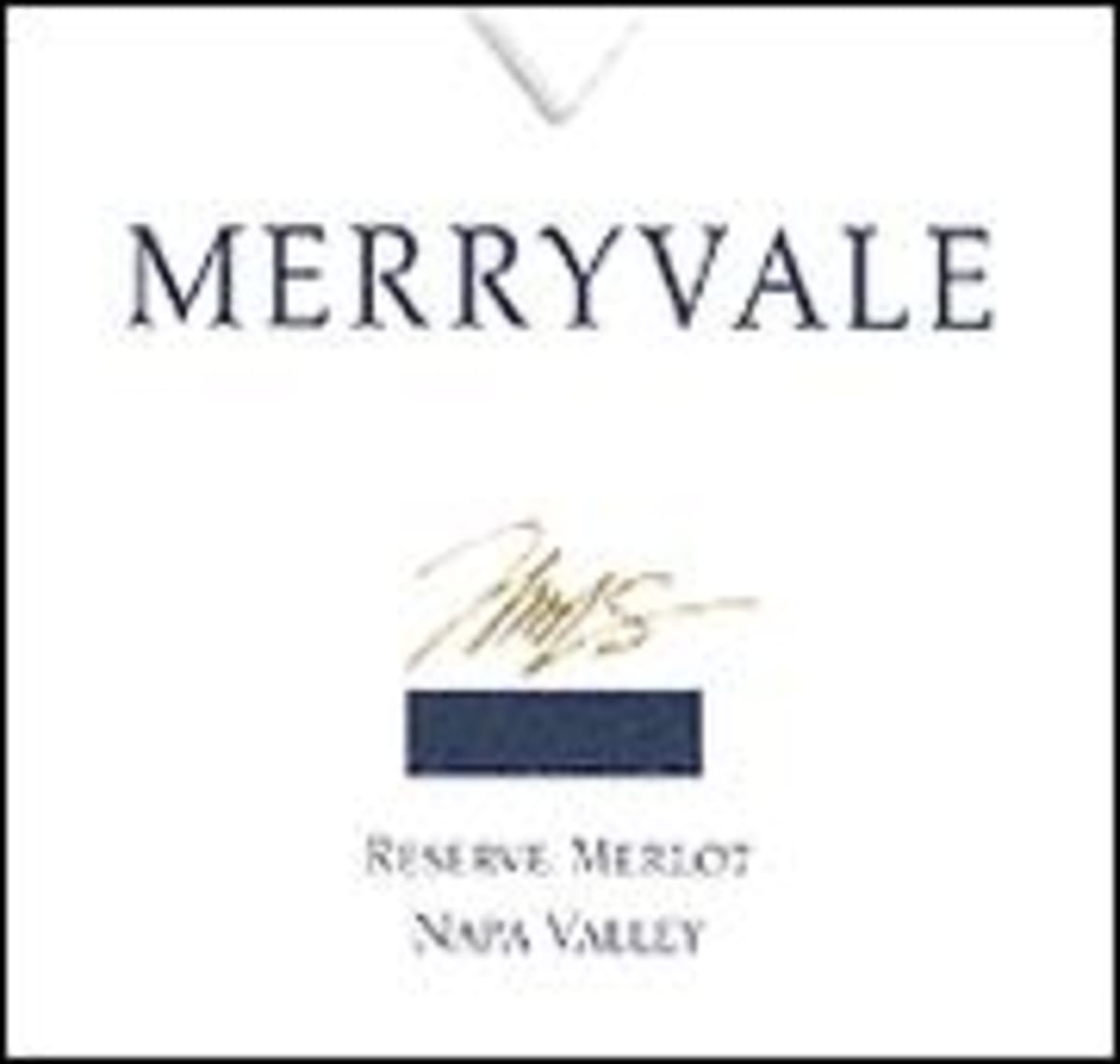 Merryvale Reserve Merlot (375ML half-bottle) 1998 Front Label