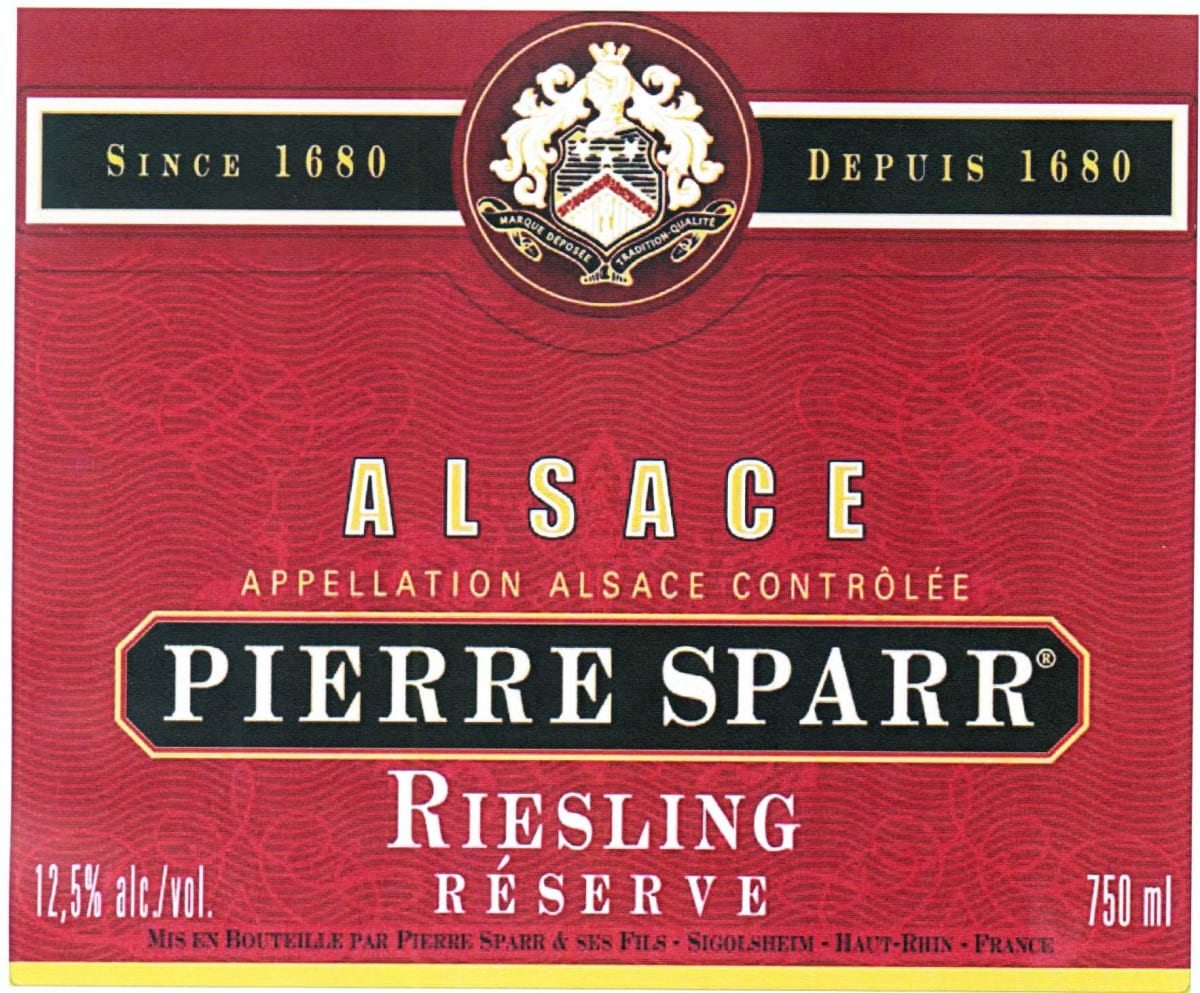 Pierre Sparr Reserve Riesling 2007 Front Label