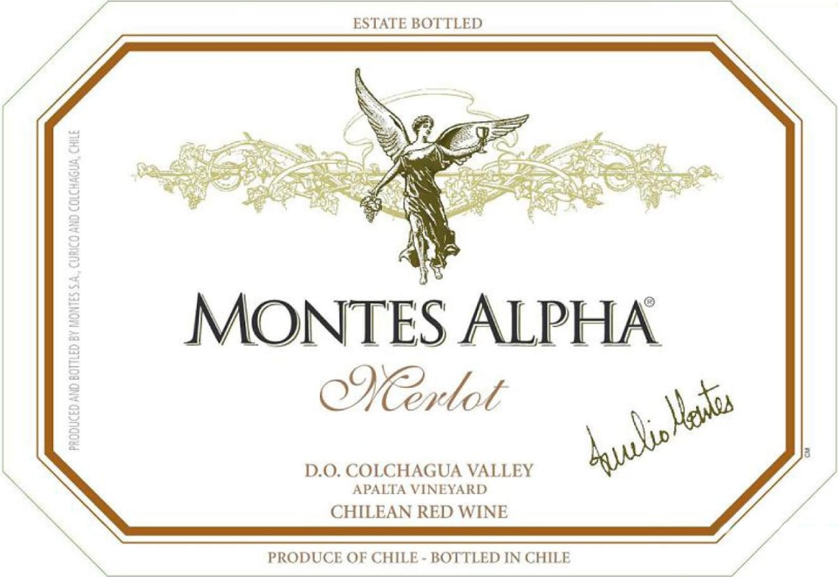 Montes Alpha Series Merlot 2013 Front Label