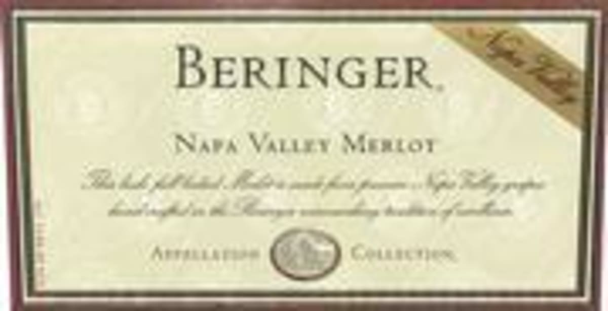 Beringer Napa Valley Merlot 1999 Front Label