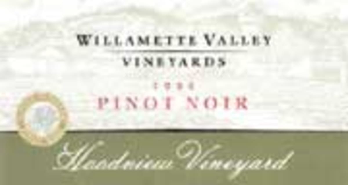 Willamette Valley Vineyards Hoodview Vineyard Pinot Noir 1999 Front Label