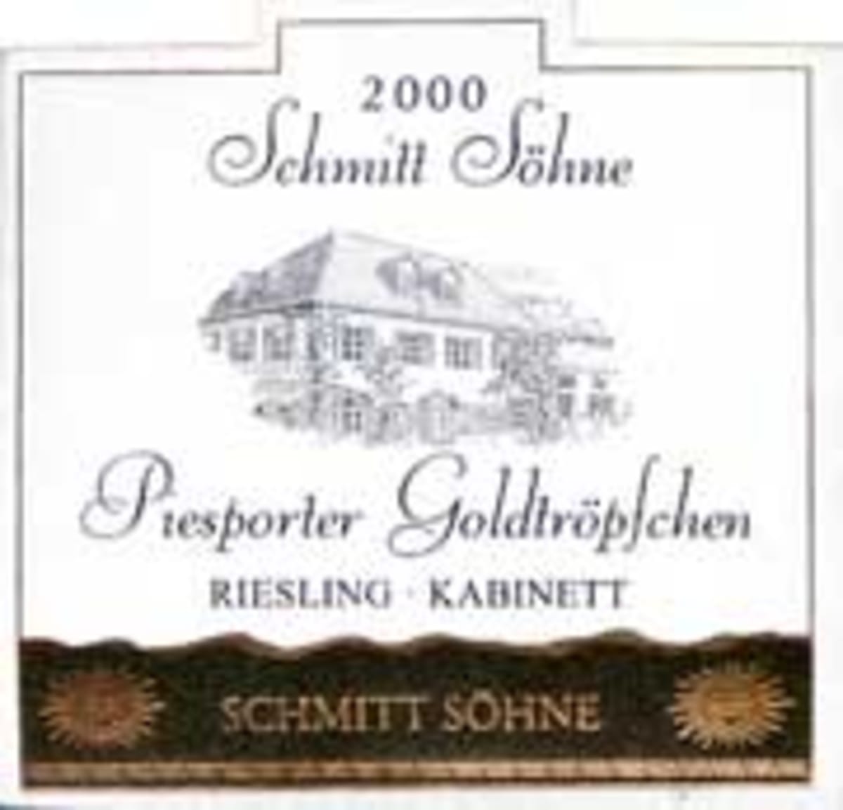 Schmitt Sohne Piesporter Goldtroppen Kabinett 2000 Front Label