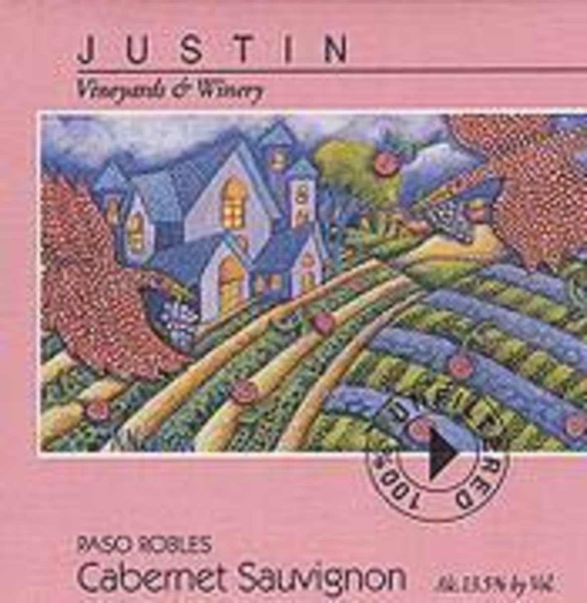 Justin Cabernet Sauvignon (375ML half-bottle) 2000 Front Label