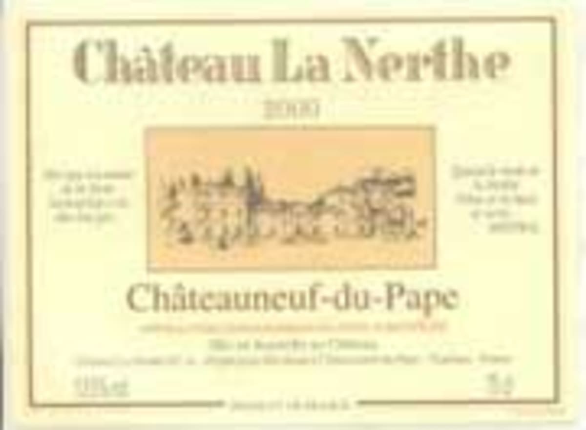 Chateau La Nerthe Chateauneuf-du-Pape Rouge 2000 Front Label