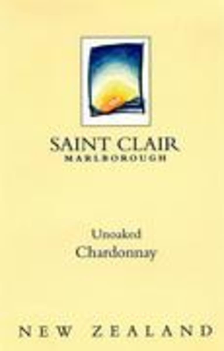 Saint Clair Unoaked Chardonnay 2001 Front Label