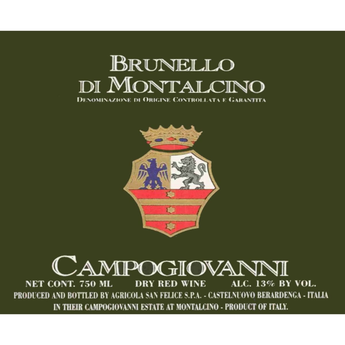 San Felice Campogiovanni Brunello di Montalcino 1997 Front Label