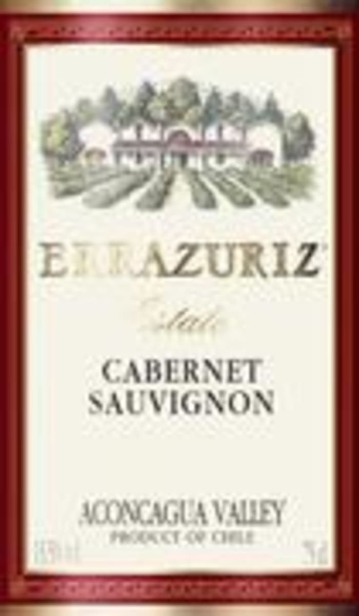 Errazuriz Cabernet Sauvignon 2001 Front Label