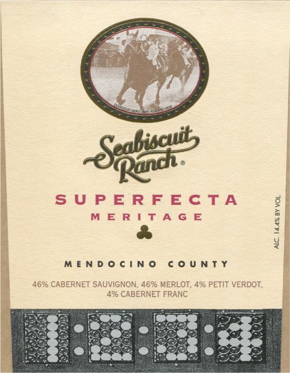 Seabiscuit Ranch Wines Superfecta Meritage 2010 Front Label