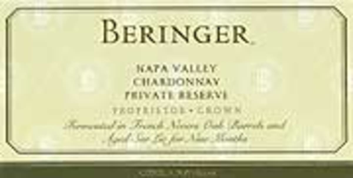 Beringer Private Reserve Chardonnay 2000 Front Label