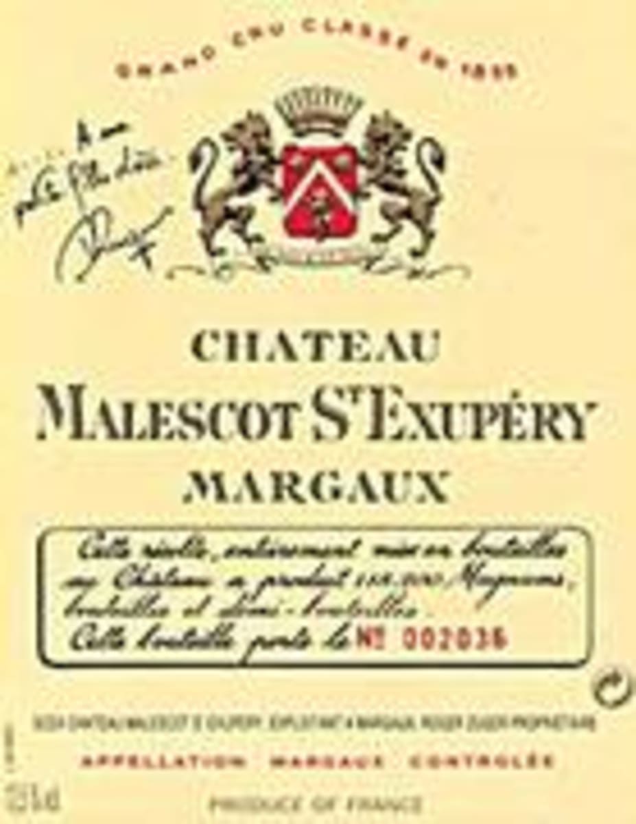 Chateau Malescot St. Exupery  1995 Front Label