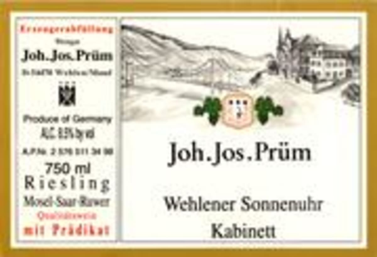 J.J. Prum Wehlener Sonnenuhr Riesling Kabinett 1996 Front Label