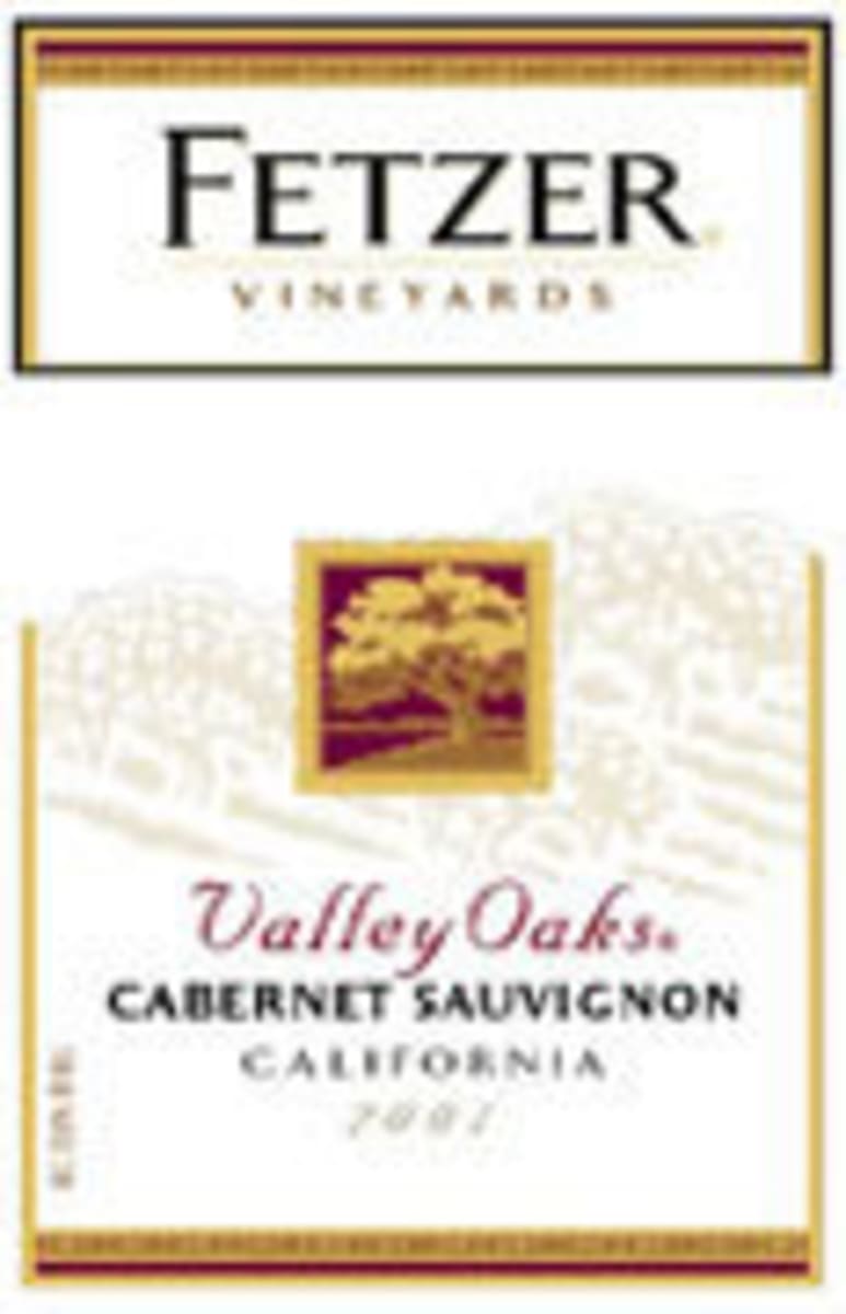 Fetzer Valley Oaks Cabernet Sauvignon 2001 Front Label