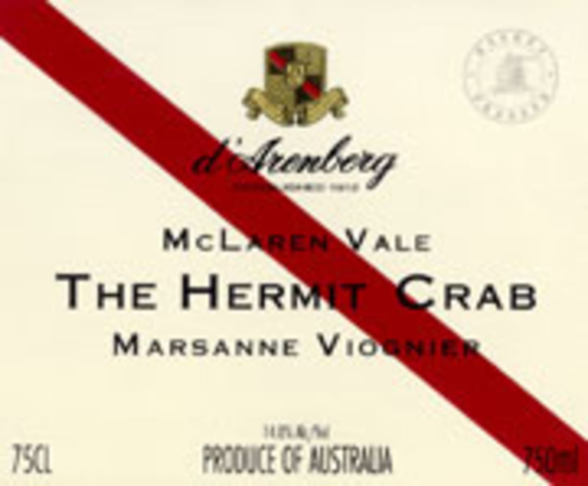 d'Arenberg The Hermit Crab Viognier Marsanne 2003 Front Label