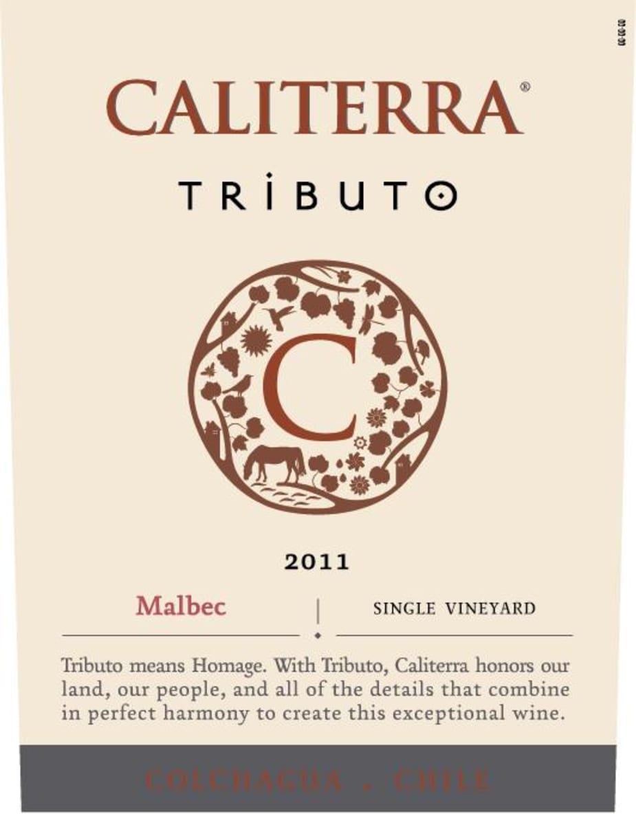 Caliterra Tributo Single Vineyard Malbec 2011 Front Label